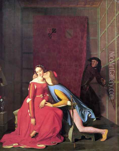 Paolo and Francesca Oil Painting - Jean Auguste Dominique Ingres