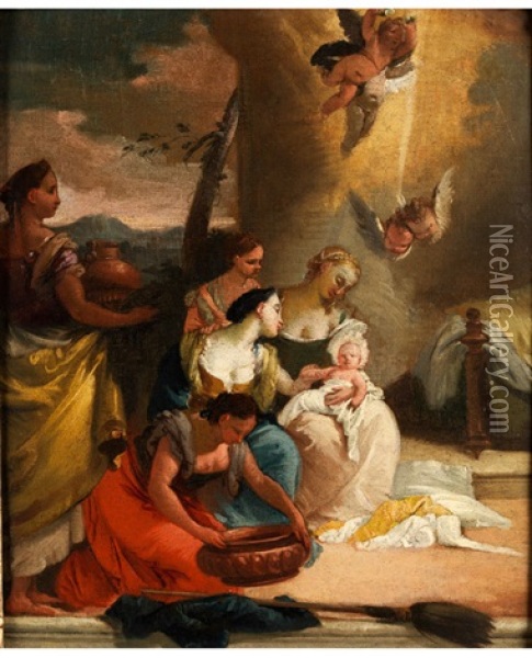 Geburt Christi Oil Painting - Francesco Zugno the Younger