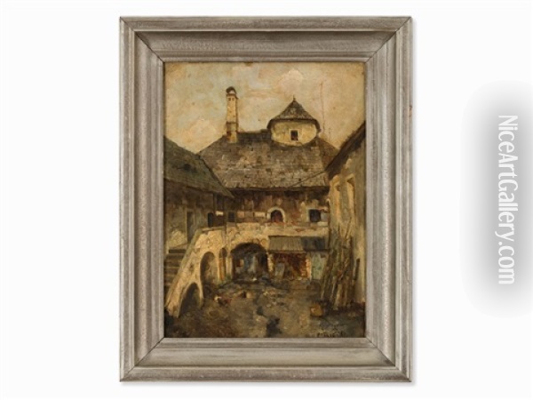 Village Oil Painting - Paul Unbereit
