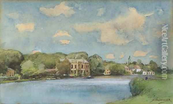 A view of the Vecht Oil Painting - Jan Hillebrand Wijsmuller