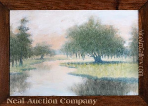 Live Oaks Louisiana Oil Painting - Alexander John Drysdale
