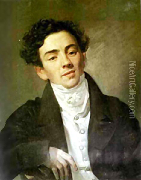 Portrait of the Actor A N Ramazanov 1821 Oil Painting - Julia Vajda