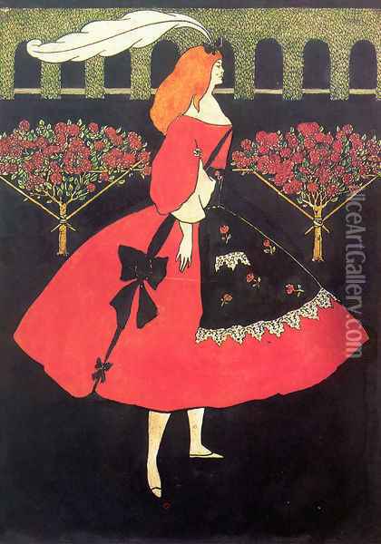 The Slippers of Cinderella, 1894 Oil Painting - Aubrey Vincent Beardsley