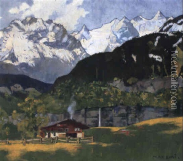 Bauernhaus In Der Ebene Von Meiringen Oil Painting - Max-Alfred Buri