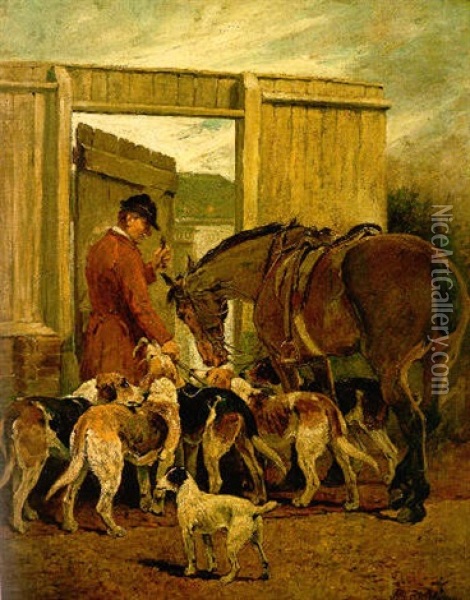 The Huntsman Returns Oil Painting - John Emms