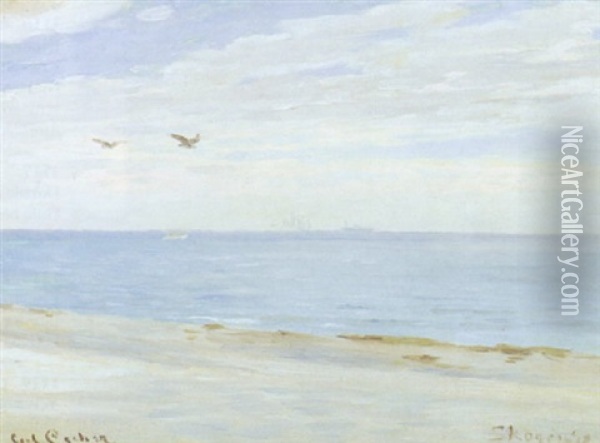 Udsigt Over Havet, Skagen Oil Painting - Carl Ludvig Thilson Locher