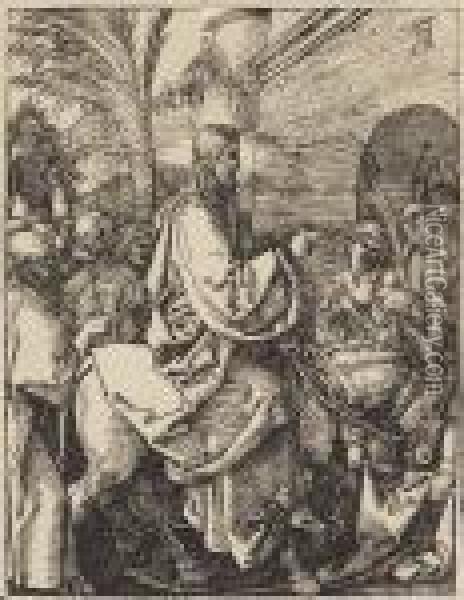 Christ's Entry Into Jerusalem Oil Painting - Albrecht Durer