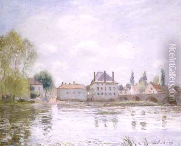 The Bridge at Moret-sur-Loing, 1890 Oil Painting - Alfred Sisley