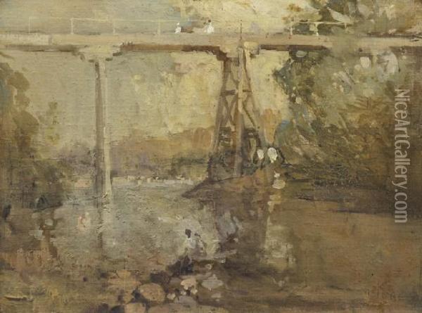 Heidelberg River Oil Painting - William Beckwith Mcinnes