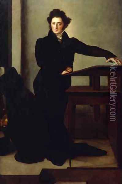 Portrait of Eduard Gans 1796-1839 Oil Painting - Wilhelm Hensel