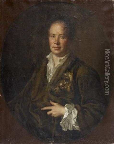 Portrait D'homme, Dit Du Duc De Penthievre Oil Painting - Antoine Pesne