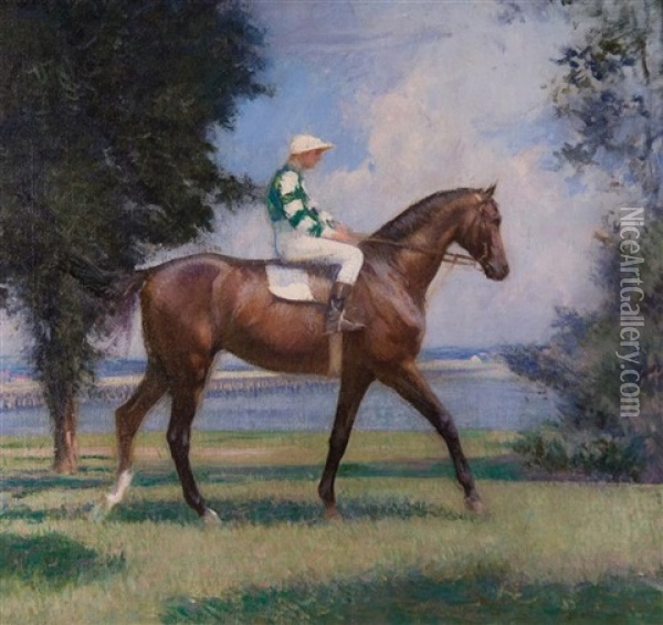 The Jockey Oil Painting - Edmund Charles Tarbell