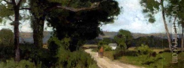 The Path Oil Painting - Thomas Corson Morton