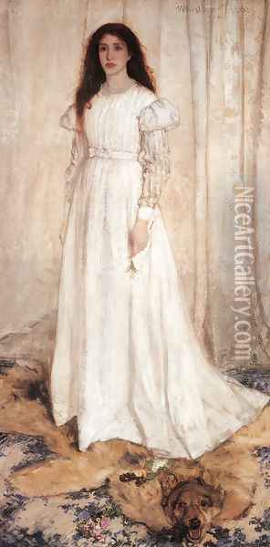 Symphony in White, Number 1- The White Girl, 1862 Oil Painting - James Abbott McNeill Whistler