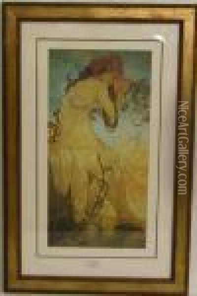 Sommer Oil Painting - Alphonse Maria Mucha