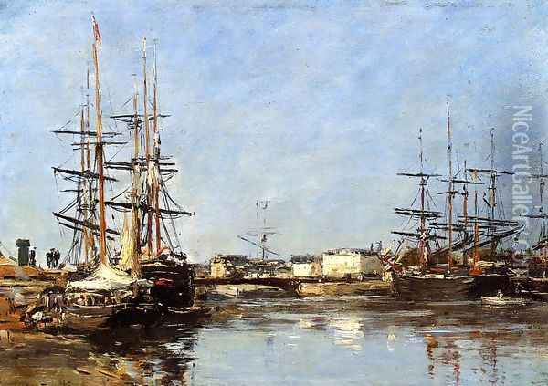 Trouville Beach Scene2 1888-1895 Oil Painting - Eugene Boudin