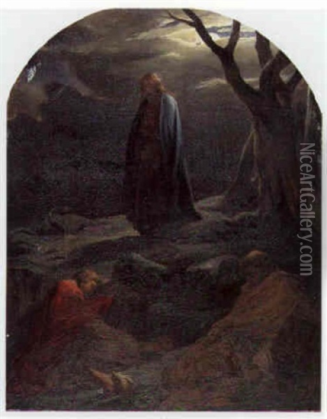 Christ In The Garden Of Olives Oil Painting - Paul Delaroche