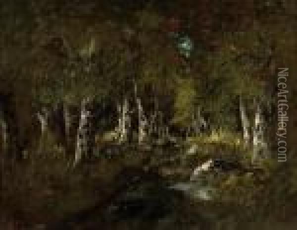 The Dark Wood Oil Painting - Narcisse-Virgile D Az De La Pena