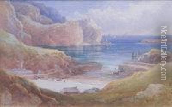 Fishing Cove Oil Painting - Thomas Hart