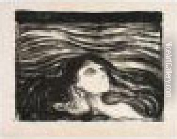 Liebespaar (s.71) Oil Painting - Edvard Munch