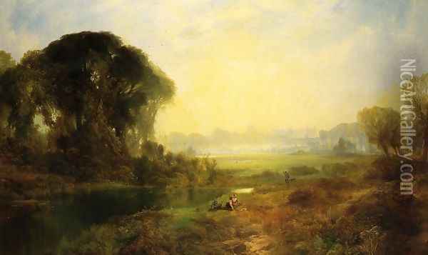 Windsor Castle Oil Painting - Thomas Moran