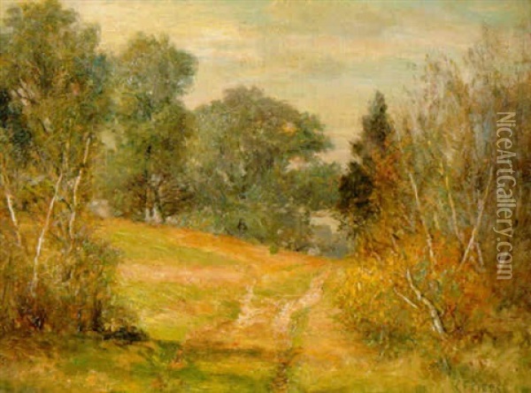 Early Autumn Landscape Oil Painting - Charles Franklin Pierce