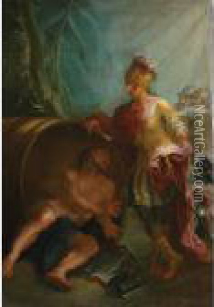 Alexander And Diogenes Oil Painting - Francesco Fontebasso