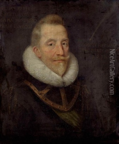 Portrait Eines Edelmannes Oil Painting - Adriaen Hanneman