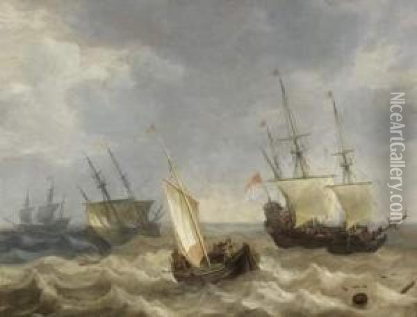 Marine Oil Painting - Lieve Verschuier