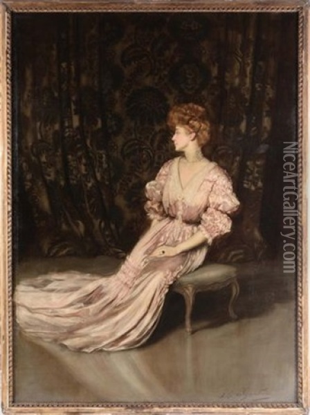 Maria Hardouin D'annunzio Oil Painting - Antonio De La Gandara
