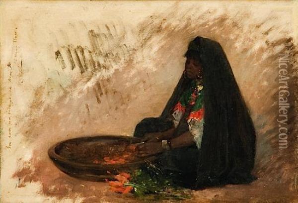 La Marchande De Legumes Oil Painting - Gustave Nicolas Pinel