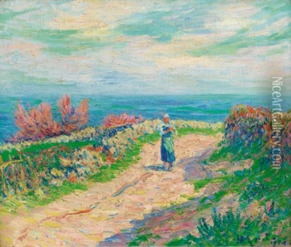 Chemin Au Bord De La Mer Oil Painting - Henry Moret