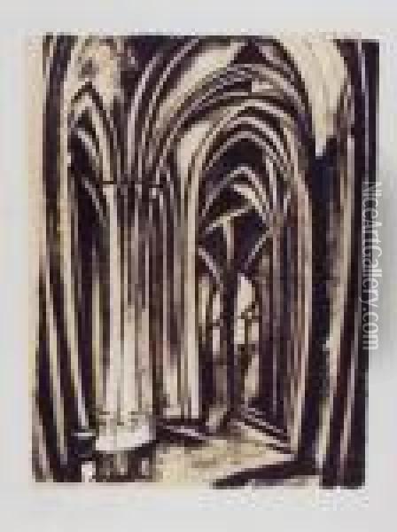 Saint Severin I (loyer/perussaux 2) Oil Painting - Robert Delaunay