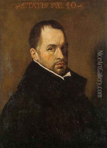 Portrait Of A Cleric Oil Painting - Diego Rodriguez de Silva y Velazquez