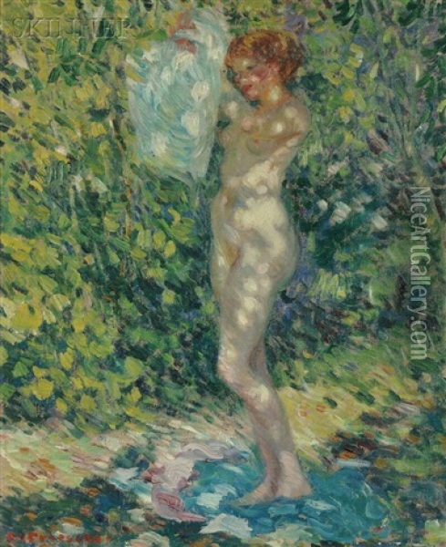 Nude (giverny) Oil Painting - Frederick Carl Frieseke