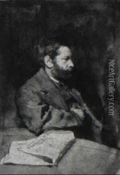 Retrato De Caballero Oil Painting - Mariano Jose Maria Bernardo Fortuny y Carbo