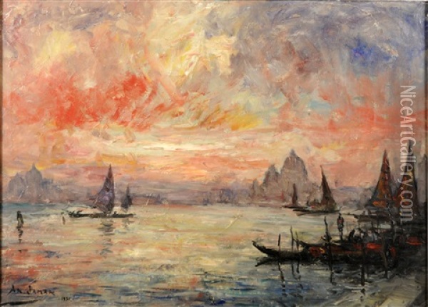 Soir A Venise Oil Painting - Armand Gustave Gerard Jamar
