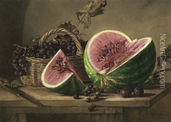 Fruchtestilleben Oil Painting - Vladimir Dimitrievich Sverchkov