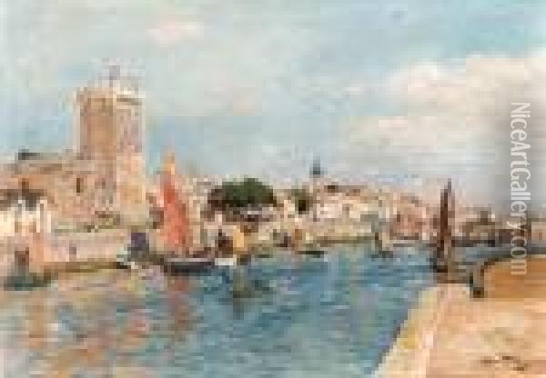 The Port Of Sables D'olonne Oil Painting - Edmond Marie Petitjean