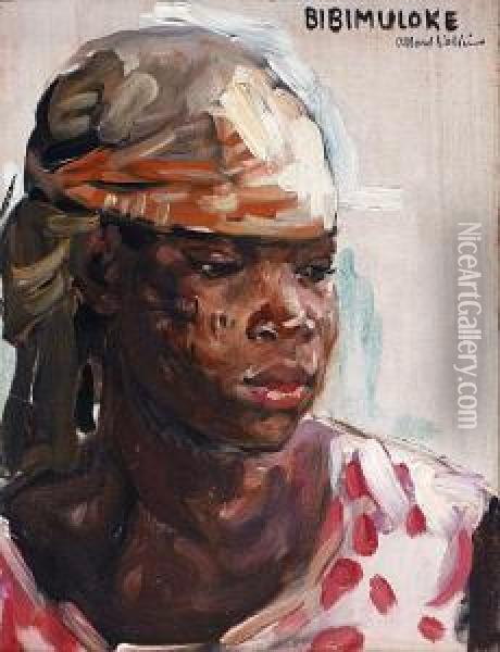Portrait De Bibimuloke Oil Painting - Fernand Allard L'Olivier