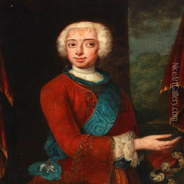 Portrait Of Crown Prince Frederik (v) Of Denmark Oil Painting - Andreas Moller