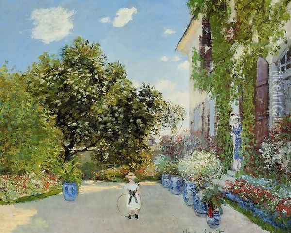The Artists House At Argenteuil Oil Painting - Claude Oscar Monet