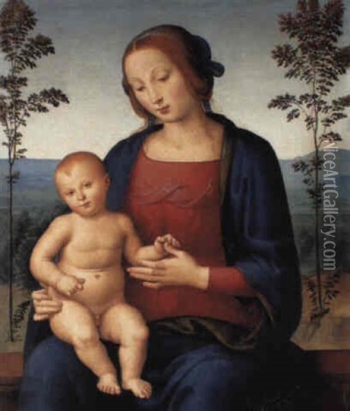 The Madonna And Child Oil Painting -  Spagna (Giovanni lo Spagnolo)