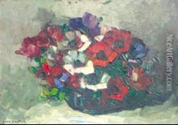 Bouquet De Fleurs Oil Painting - Louis Pastour