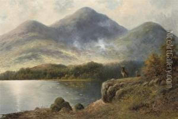 In The Midst Of The Highlands Oil Painting - Charles Stuard