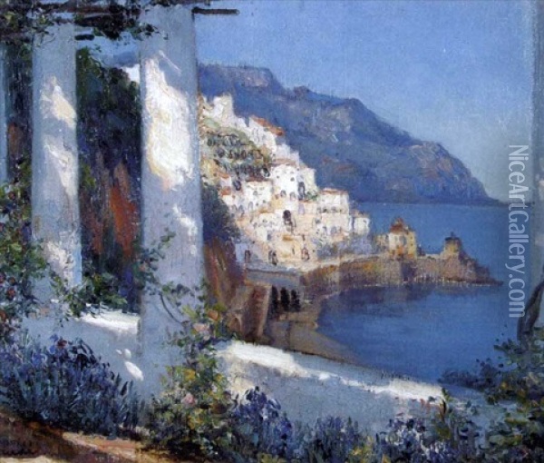 The Almalfi Coast Oil Painting - Pieter Hugo Naude