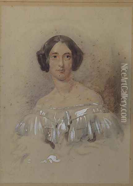 Portrait of Fanny Frances Cartwright Oil Painting - George Richmond