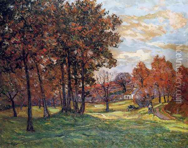 Autumn Landscape at Goulazon, Finistere Oil Painting - Maxime Maufra