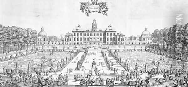 A view of Drottningholm Palace, 1692 Oil Painting - unknown