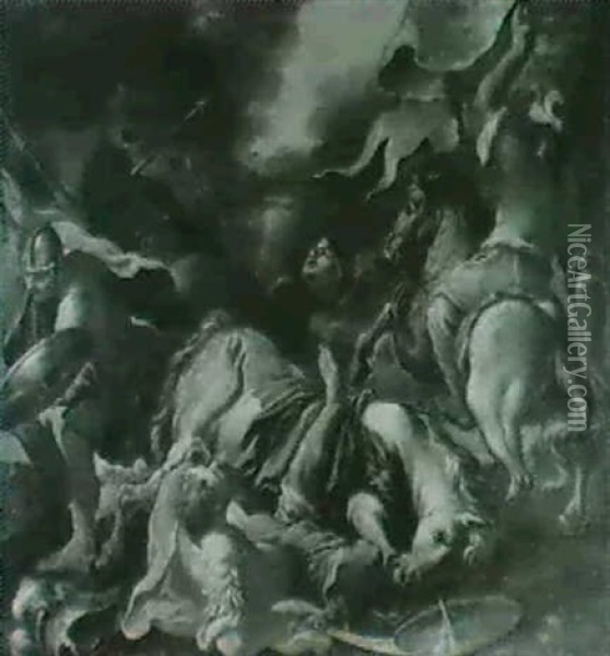 The Conversion Of Saint Paul Oil Painting - Sebastiano Conca